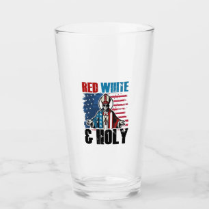 Rot weiß und Heiliger Papst Leo XIV, 4. Juli Glas