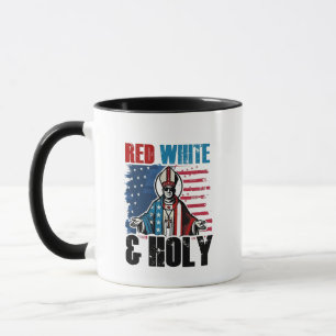Rot weiß und Heiliger Papst Leo XIV, 4. Juli Tasse