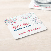 Rot, Weiß und I DO Brautparty Untersetzer (angewinkelt)