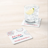 Rot, Weiß und I DO Dusche Untersetzer (Vor Ort)