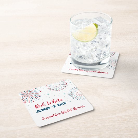 Rot, Weiß und I DO Dusche Untersetzer (Vor Ort)