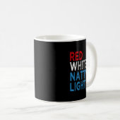 Rot Weiß Und Natty-light Für Männer Frauen Bierlie Kaffeetasse (VorderseiteRechts)