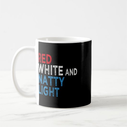 Rot Weiß Und Natty-light Für Männer Frauen Bierlie Kaffeetasse (Links)