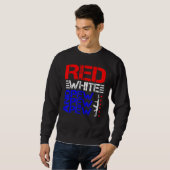 Rot weiß und Pew Pew Sweatshirt (Vorne ganz)