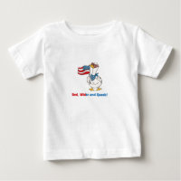 Rot, Weiß und Quack! Patriotischer Enten-Grafik