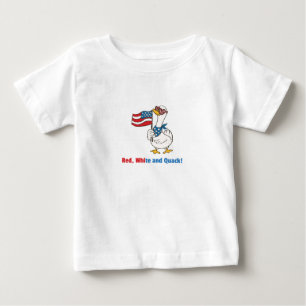 Rot, Weiß und Quack! Patriotischer Enten-Grafik Baby T-shirt