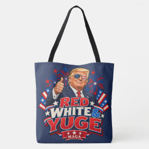 Rot-Weiß und riesige Flaggen schattieren Navy Tasche