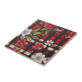 Rot-Weiß und Schwarz-Bauernhof Karo Fliese (Seite)