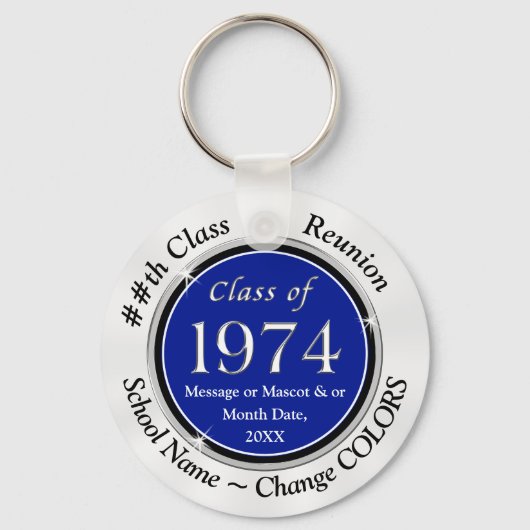 Rot, Weiß und Schwarz, Klasse der 1974 Schlüsselan Schlüsselanhänger (Vorderseite)