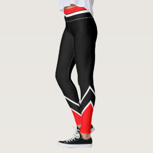 Rot weiß und schwarz leggings