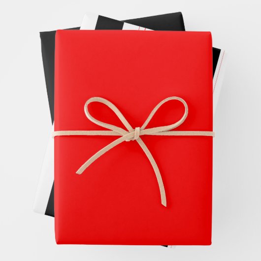 Rot, weiß und schwarz Streifen Geschenkpapier Set (Beispiel)