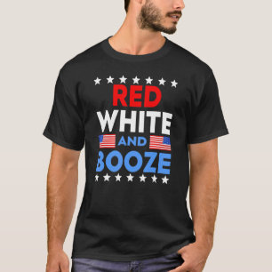 Rot weiß und Stiefel T-Shirt