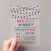 Rot, Weiß und Wer? 4. Juli Party über geschlechtss Acryleinladungen (Insitu (Handheld))