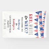 Rot, Weiß und Wer? 4. Juli Party über geschlechtss Banner (Horizontal)