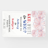 Rot, Weiß und Wer? 4. Juli Party über geschlechtss Banner (Horizontal)