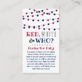 Rot, Weiß und Wer? 4. Juli Party über geschlechtss Begleitkarte (Vorderseite)