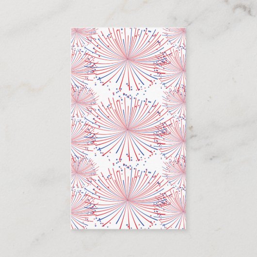 Rot, Weiß und Wer? 4. Juli Party über geschlechtss Begleitkarte (Rückseite)