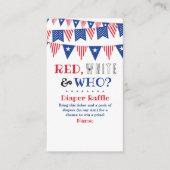 Rot, Weiß und Wer? 4. Juli Party über geschlechtss Begleitkarte (Vorderseite)