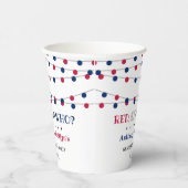 Rot, Weiß und Wer? 4. Juli Party über geschlechtss Pappbecher (Rechts)