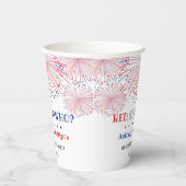 Rot, Weiß und Wer? 4. Juli Party über geschlechtss Pappbecher (Rechts)