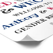 Rot, Weiß und Wer? 4. Juli Party über geschlechtss Poster (Ecke)