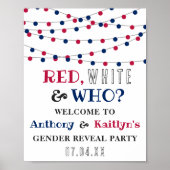 Rot, Weiß und Wer? 4. Juli Party über geschlechtss Poster (Vorne)