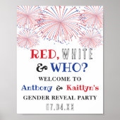 Rot, Weiß und Wer? 4. Juli Party über geschlechtss Poster (Vorne)