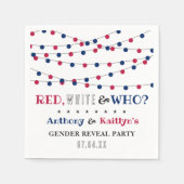 Rot, Weiß und Wer? 4. Juli Party über geschlechtss Serviette (Vorderseite)