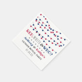 Rot, Weiß und Wer? 4. Juli Party über geschlechtss Serviette (Ecke)