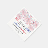 Rot, Weiß und Wer? 4. Juli Party über geschlechtss Serviette (Ecke)