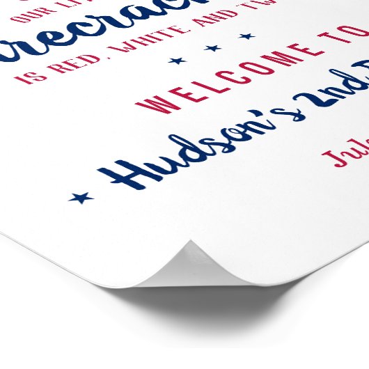 Rot, Weiß und Zwei! 4. Juli 2010 Begrüßung Poster (Ecke)