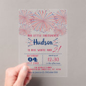 Rot, Weiß und Zwei! 4. Juli 2010 Party Acryleinladungen (Insitu (Handheld))