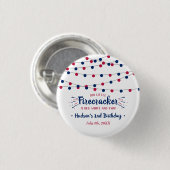 Rot, Weiß und Zwei! 4. Juli 2010 Party Button (Vorne & Hinten)