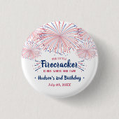 Rot, Weiß und Zwei! 4. Juli 2010 Party Button (Vorderseite)