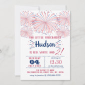 Rot, Weiß und Zwei! 4. Juli 2010 Party Einladung (Vorderseite)