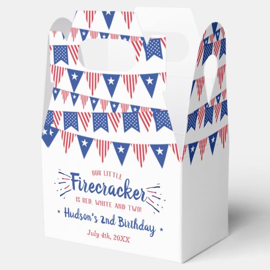 Rot, Weiß und Zwei! 4. Juli 2010 Party Geschenkschachtel (Geöffnet)