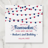 Rot, Weiß und Zwei! 4. Juli 2. Geburtstag Geschenkanhänger (Vorderseite)