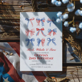 Rot, Weiß und zwei Bows 4. Juli 2009 Einladung