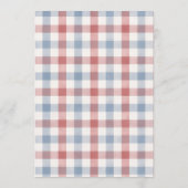 Rot Weiß und Zwei Gingham 2. Geburtstag Einladung (Rückseite)
