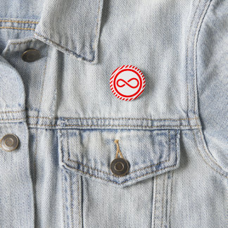 Rot-Weiß-Unendlichkeitsknoten-Autismus-Warnung Button