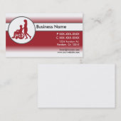 Rot-weiß-unterstützte lebende Visitenkarten Visitenkarte (Vorne/Hinten)