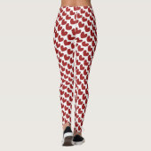 Rot-weiß-Valentinstag-Herz-Muster Leggings (Rückseite)