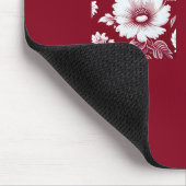 rot/weiß Vintag Moderne Blumen Mousepad (Ecke)