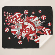 Rot-Weiß-Volleyball-Stars individuelle Name