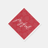 Rot-Weiß-Weihnachtsmuster Papier Napkin-Set Serviette (Ecke)