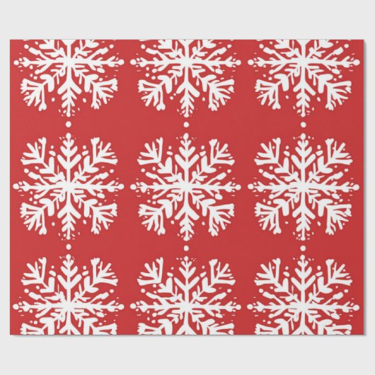 Rot-weiß Weihnachtsmuster Wrappi Geschenkpapier (Flach)