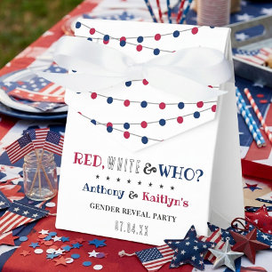 Rot, Weiß & Wer? 4. Juli Geschlechter-Enthüllungsf Geschenkschachtel