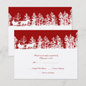 Rot-Weiß-Winter-Hochzeit-UAWG RSVP Karte (Vorne/Hinten)