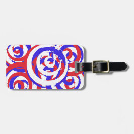 Rot-Weiß-Wirbel Gepäckanhänger