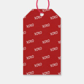 Rot Weiß XOXO Liebe Geschenkanhänger (Rückseite)